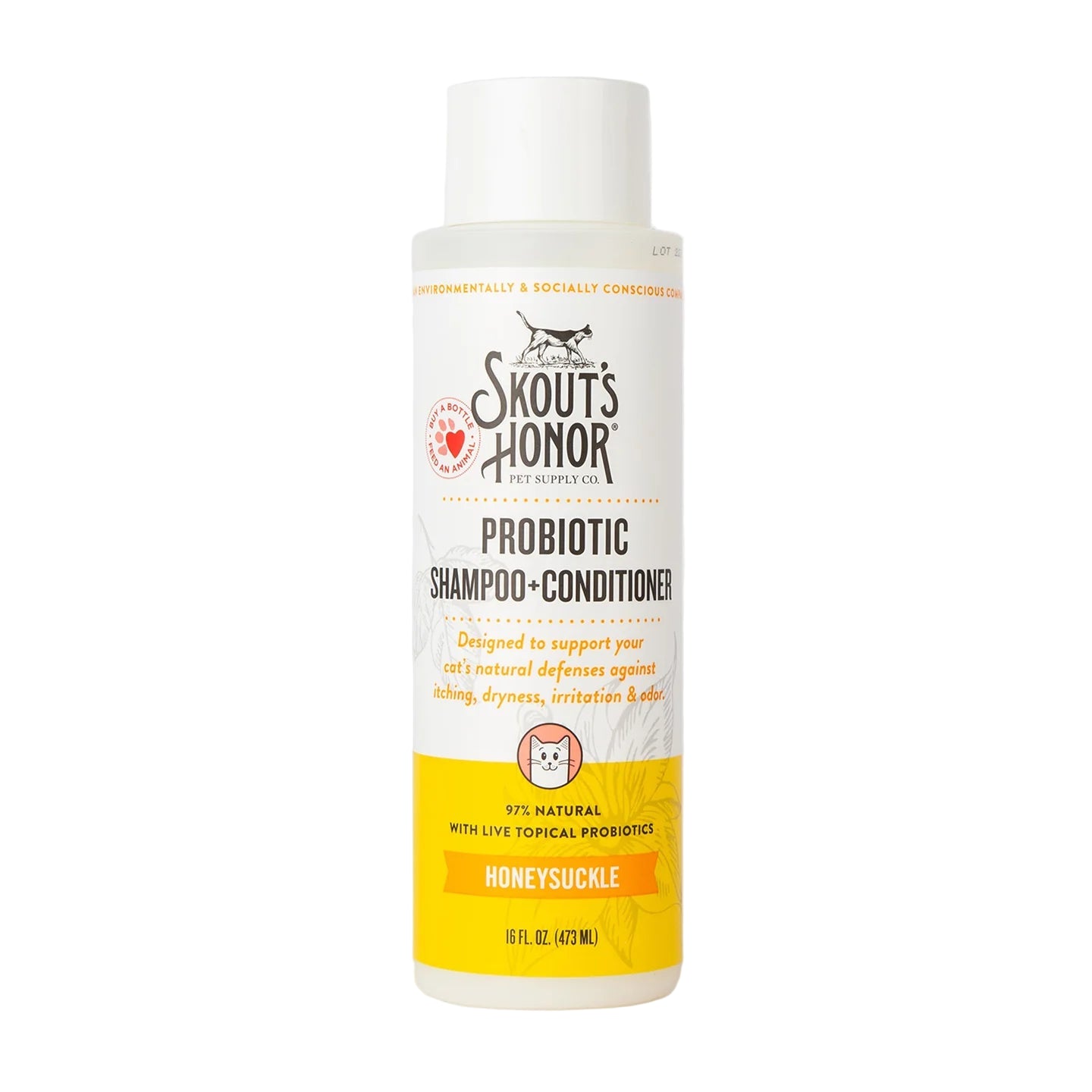 Skout's Honor Probiotic Cat Shampoo Honeysuckle