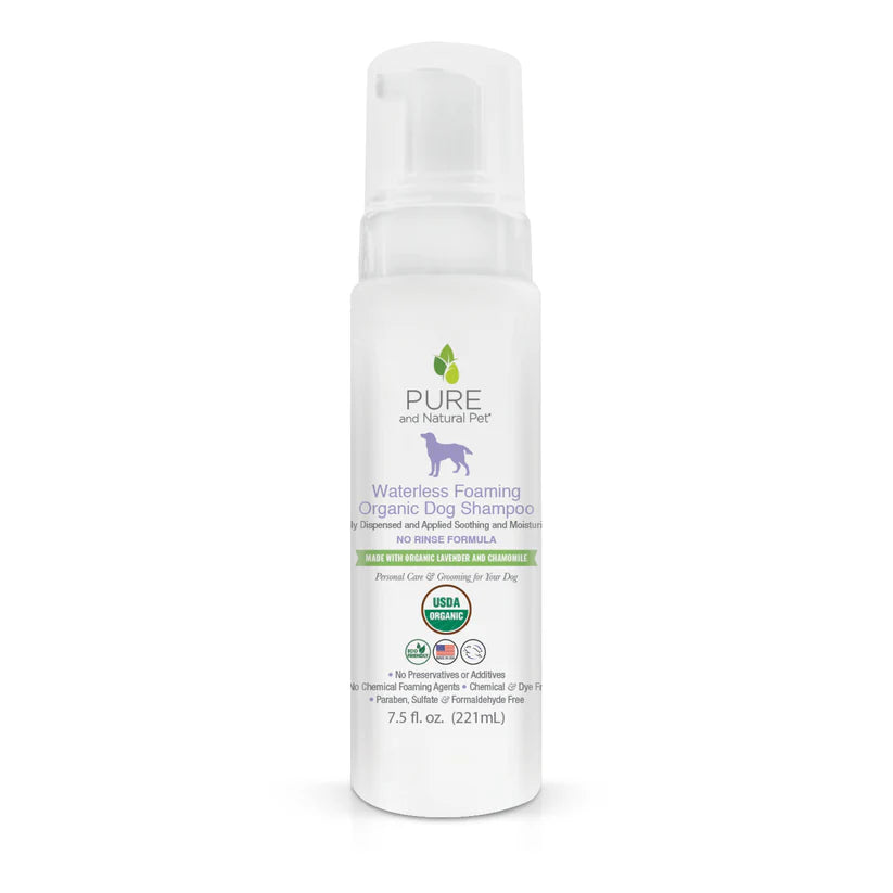 Pure and Natural Pet Organic Waterless Foaming Dog Shampoo