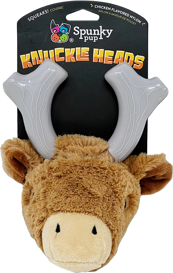 Spunky Pup Knuckleheads Plush Chew Toy Deer
