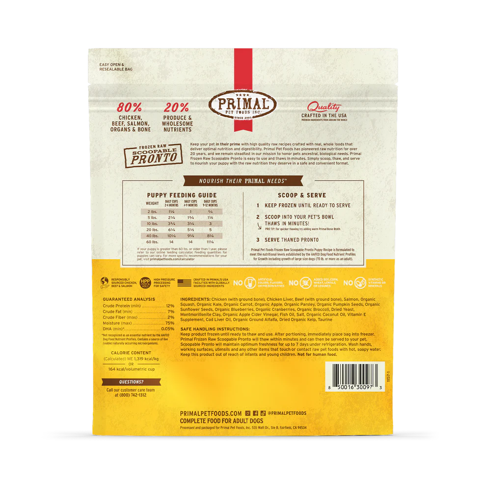 Primal Raw Pronto Puppy Recipe