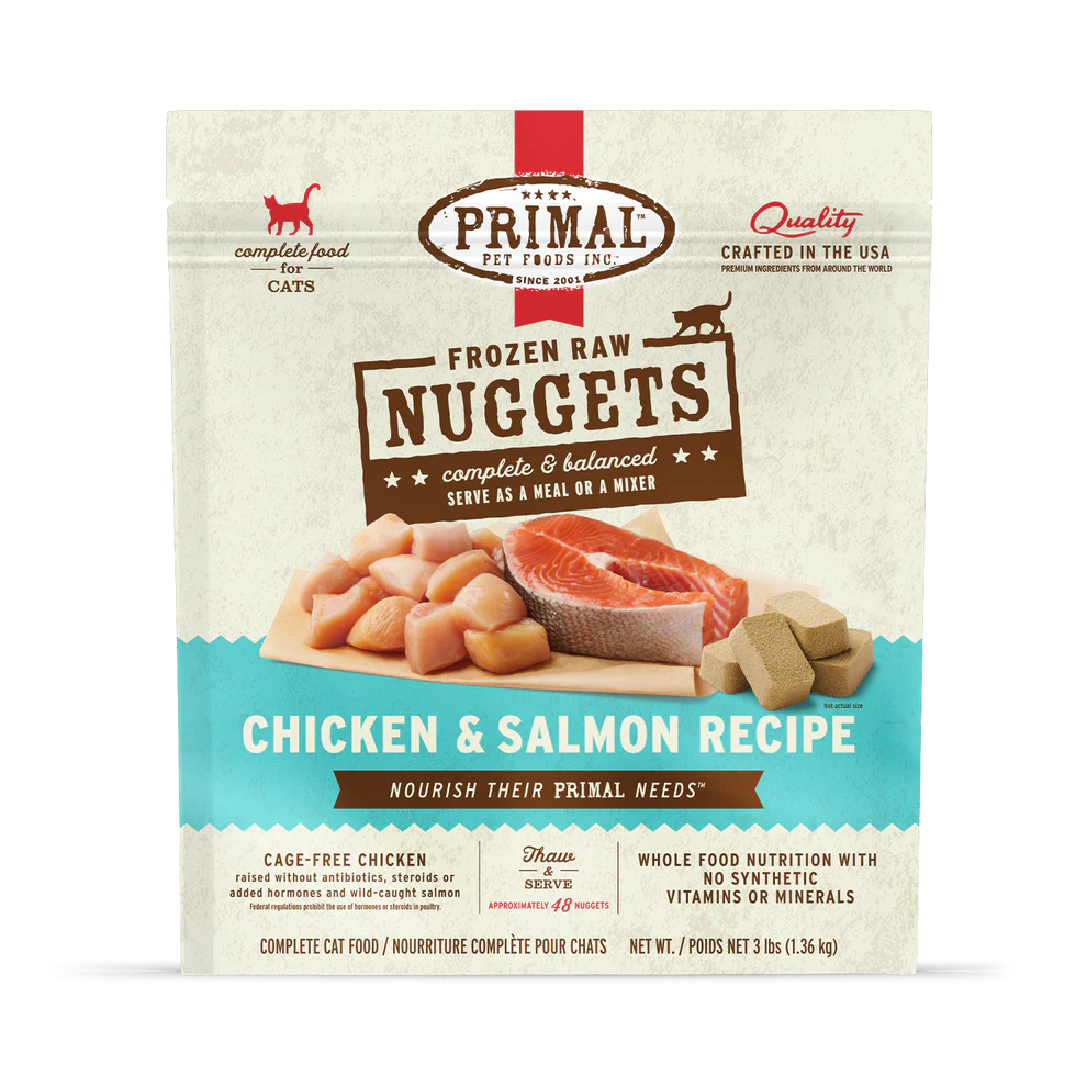 Primal Cat Frozen Chicken & Salmon Nuggets