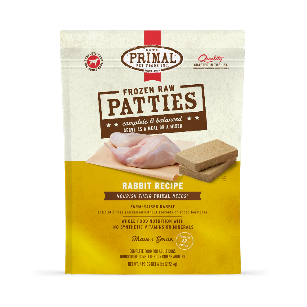 Primal Frozen Raw Rabbit Patties