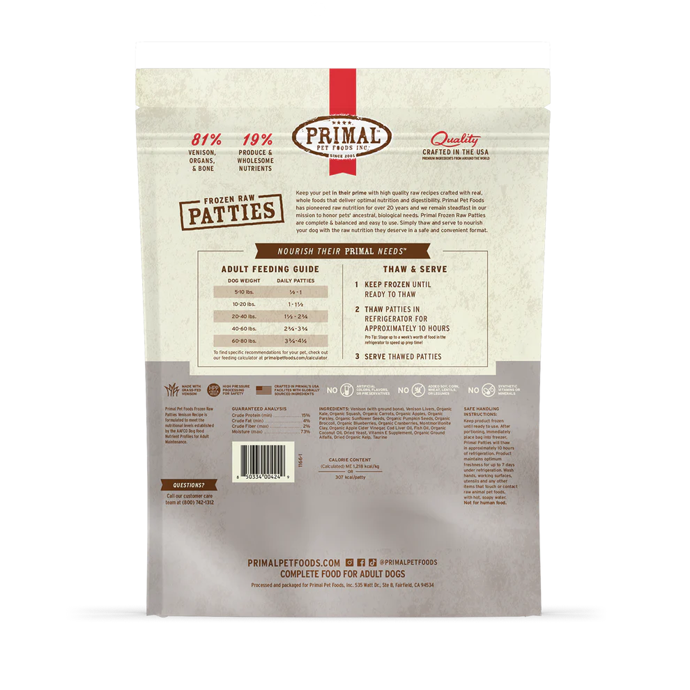 Primal Frozen Raw Venison
