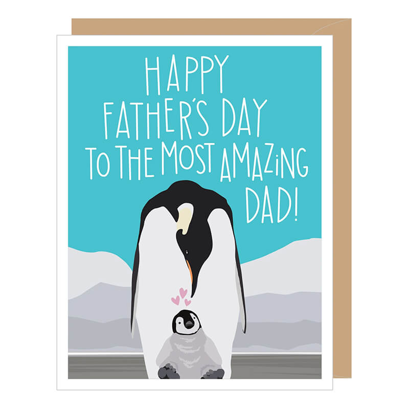 Apartment 2 Cards Fathers Day Card - Penguin Dad