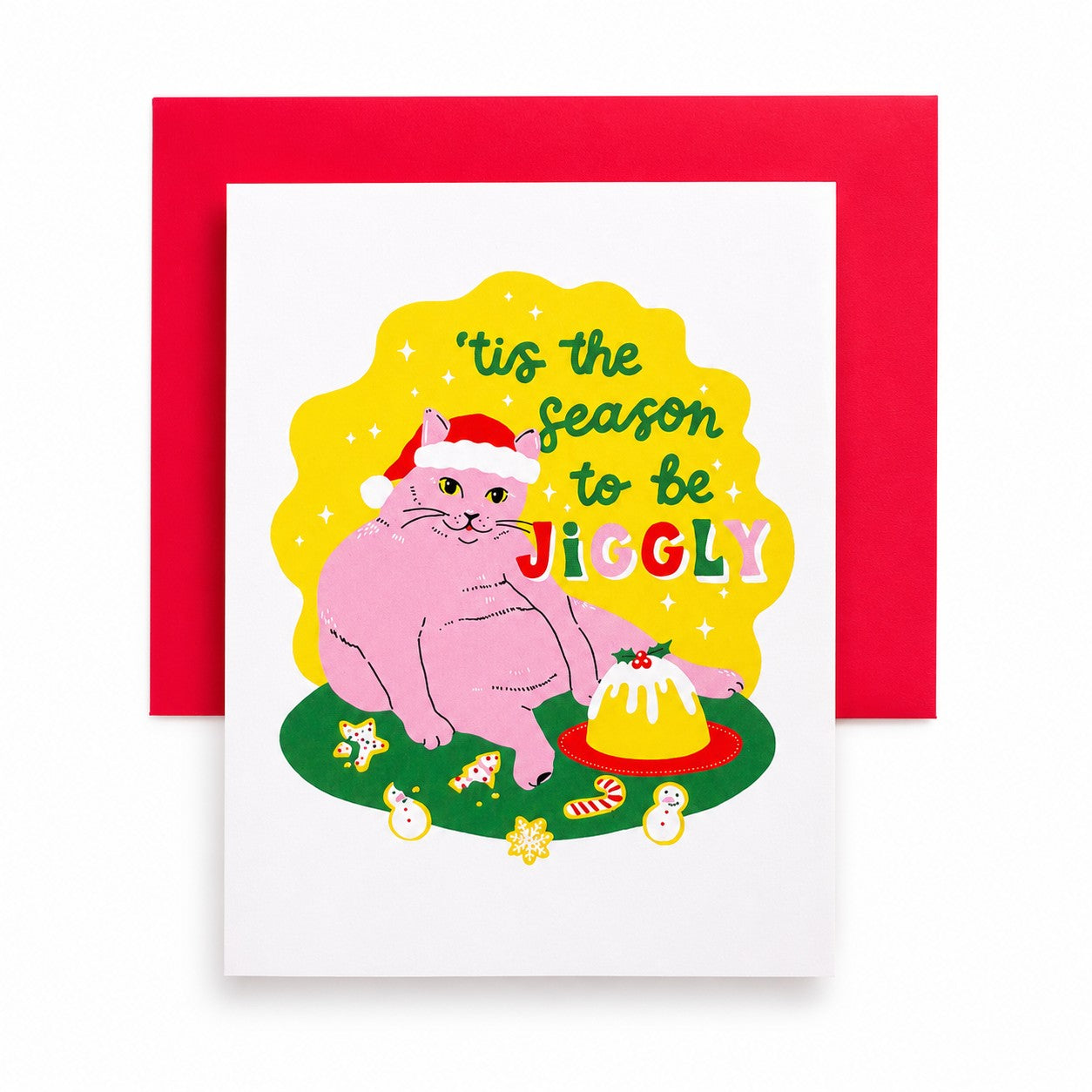 5 Eye Studio Christmas Card - Jiggly Season Cat