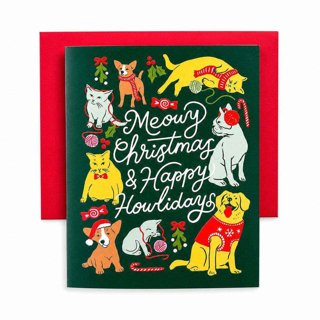 5 Eye Studio Christmas Card - Meowy Howlidays