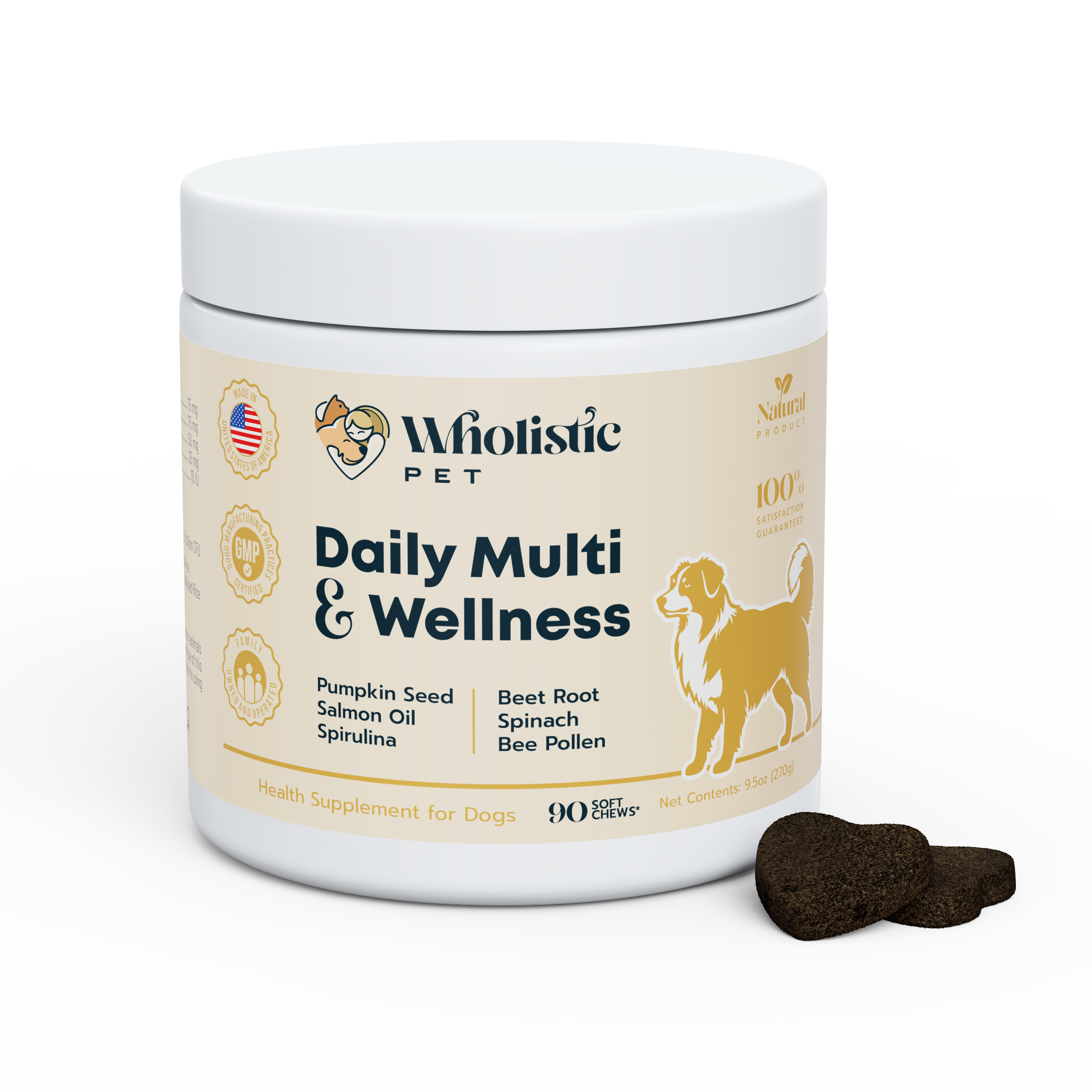Wholistic Pet Daily Multi & Wellness Cold-Pressed Soft Chews