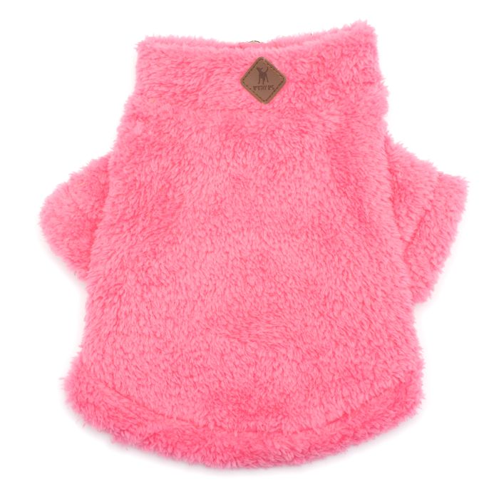 The Worthy Dog Quarter Zip Pullover Fleece Fuchsia