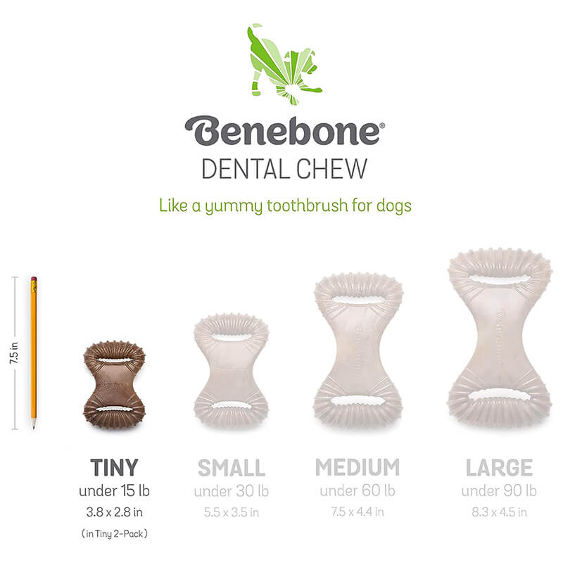 Benebone Puppy Pack Bacon Wishbone & Dental Chew
