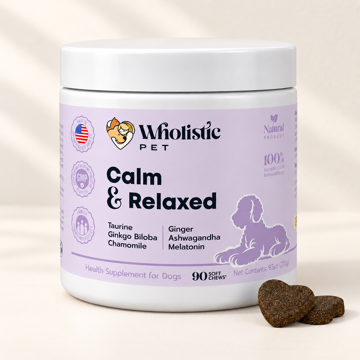 Wholistic Pet Calm & Relaxed Soft Chews