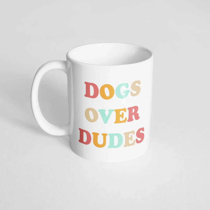 The Dapper Paw Dogs over Dudes Retro Style Mug