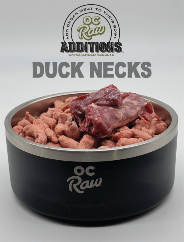 OC Raw Additions Frozen Duck Necks 2 lbs