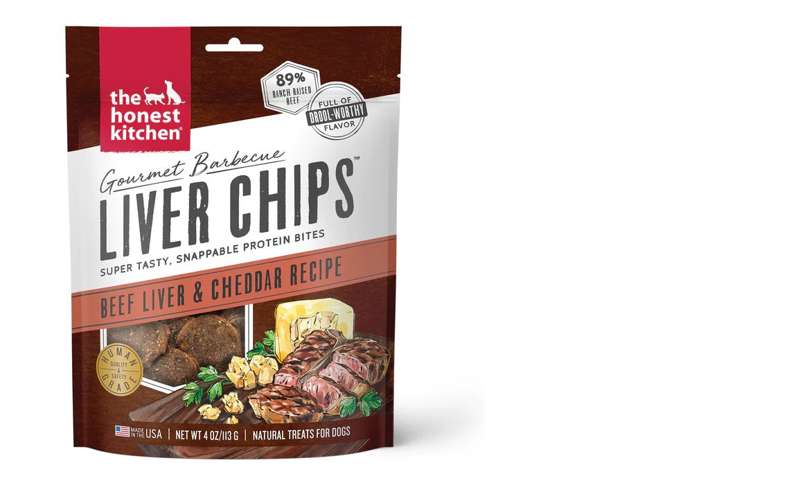 The Honest Kitchen Gourmet Barbecue Liver Chips Beef Liver & Cheddar