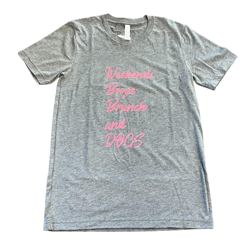 Squishy Faces Weekends, Booze, Brunch & Dogs Short Sleeve Tee