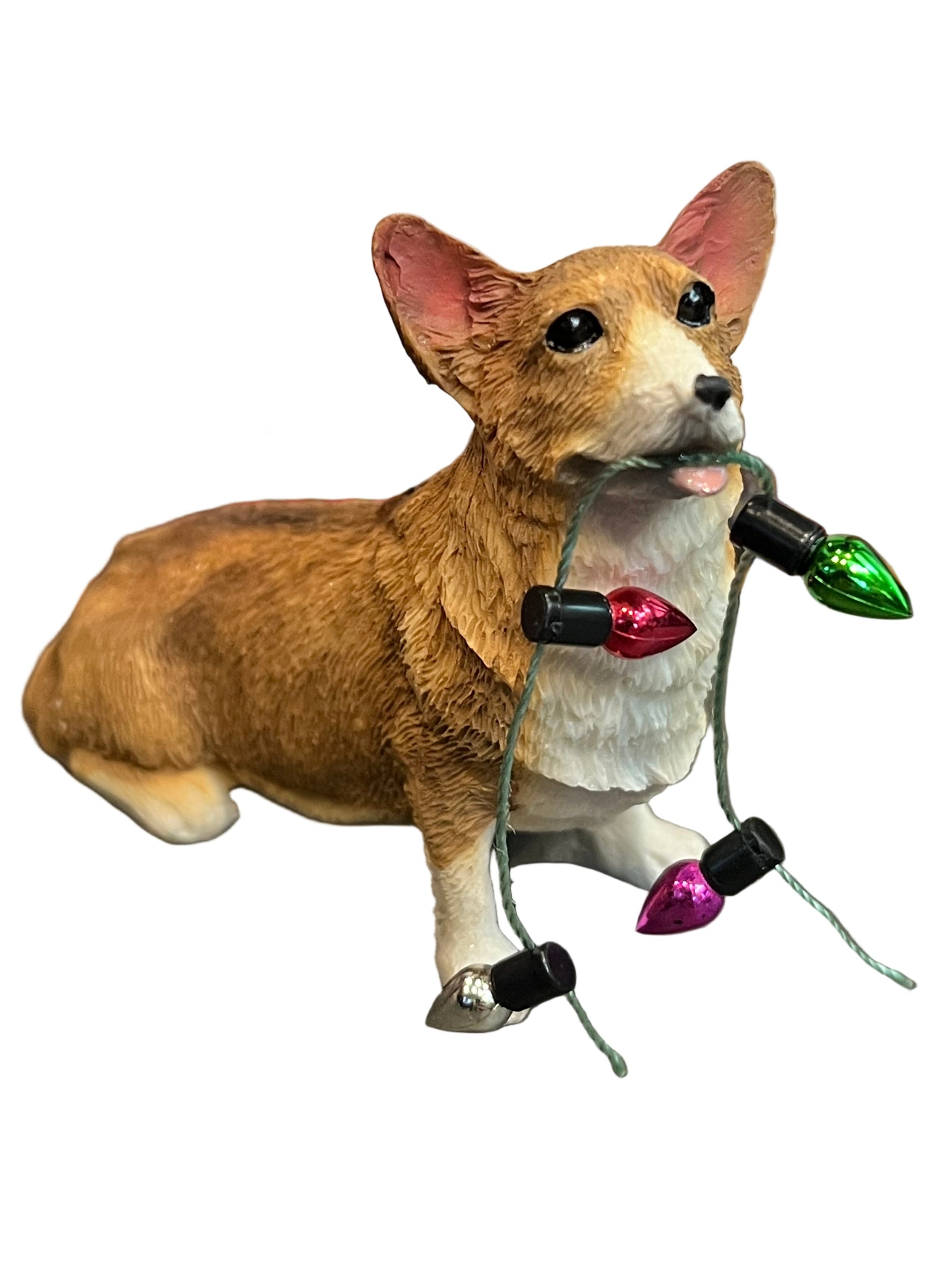 Sandicast Dog Ornament - Pembroke Welsh Corgi, Red