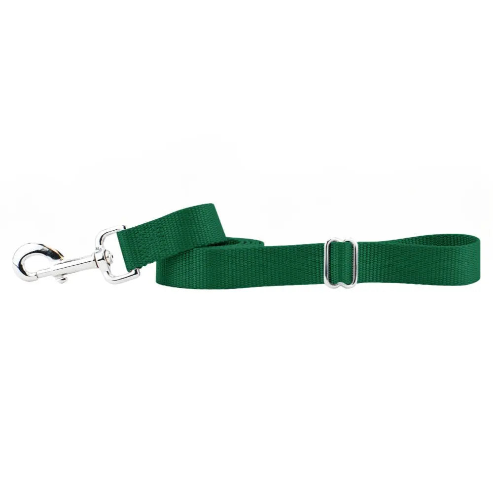 2 Hounds Nylon Leash with Adjustable Handle Kelly Green 1" x 6'