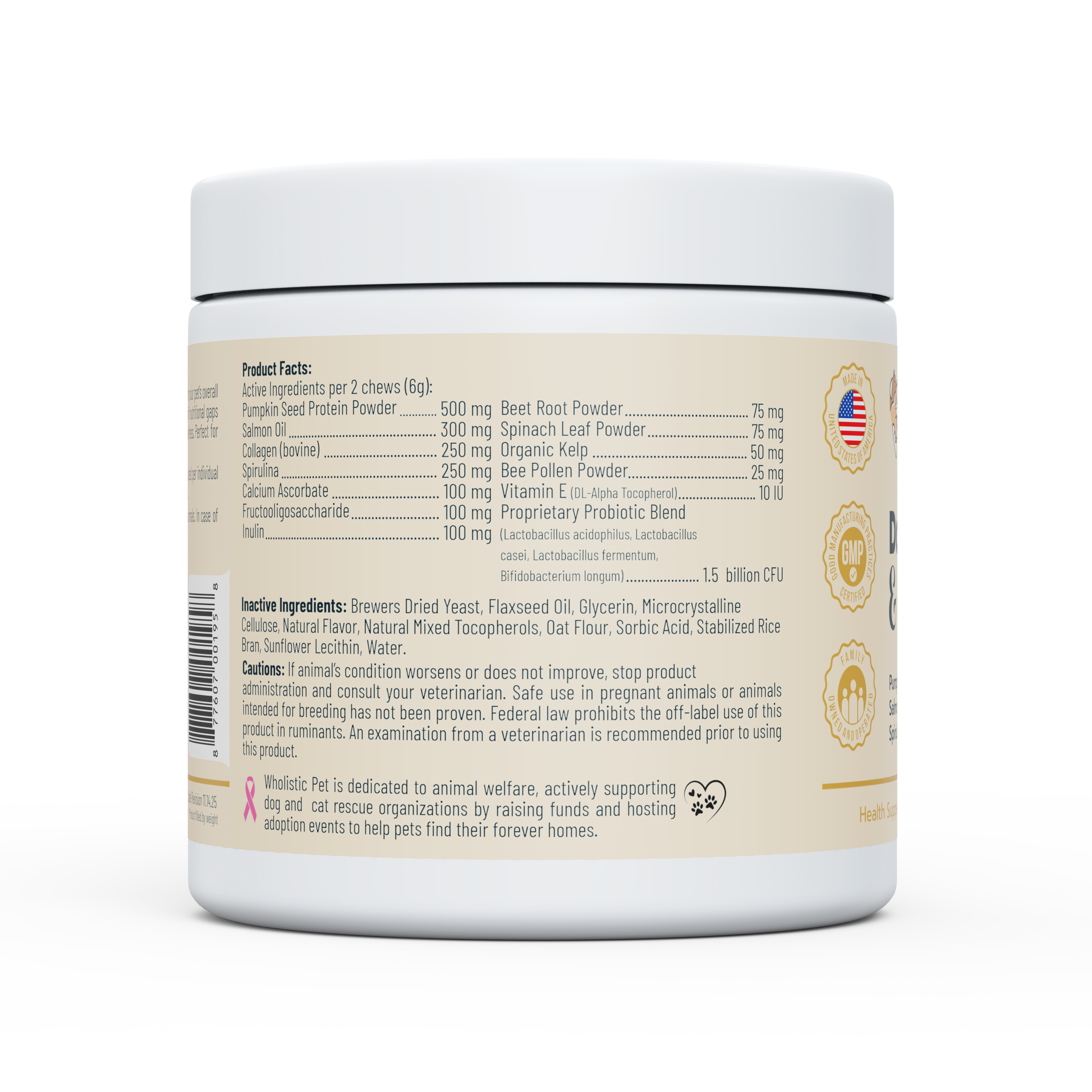 Wholistic Pet Daily Multi & Wellness Cold-Pressed Soft Chews