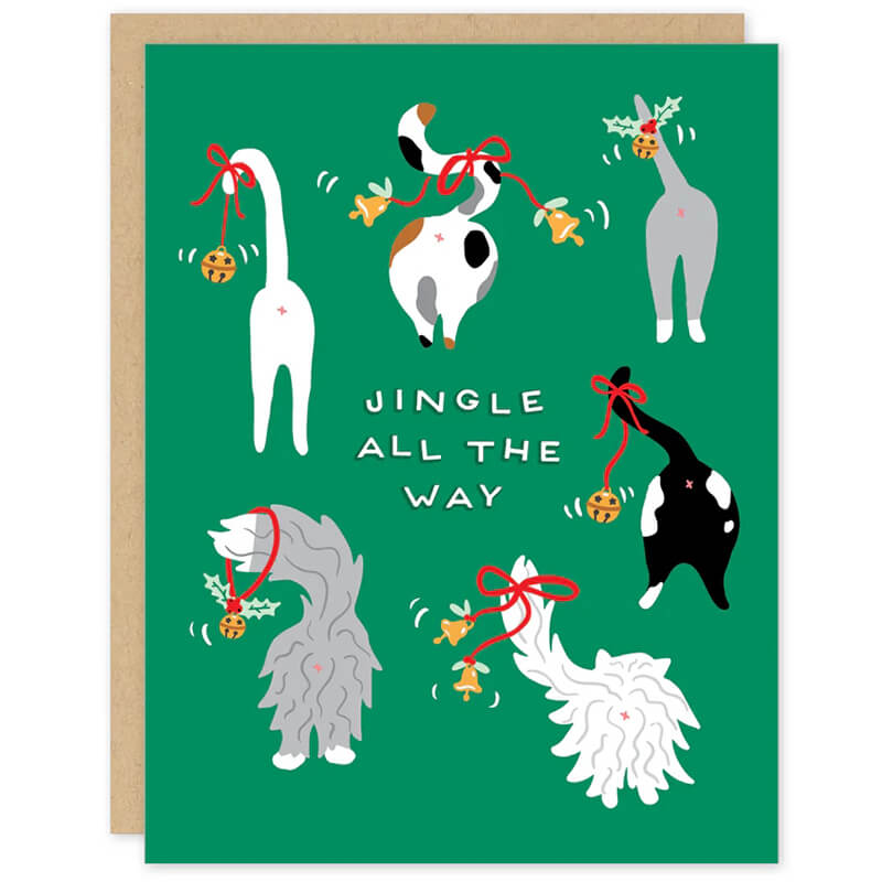 Party of One Holiday Card Dog Tails