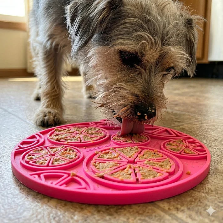 SodaPup Pink Citrus Design Mat with Suction Cups