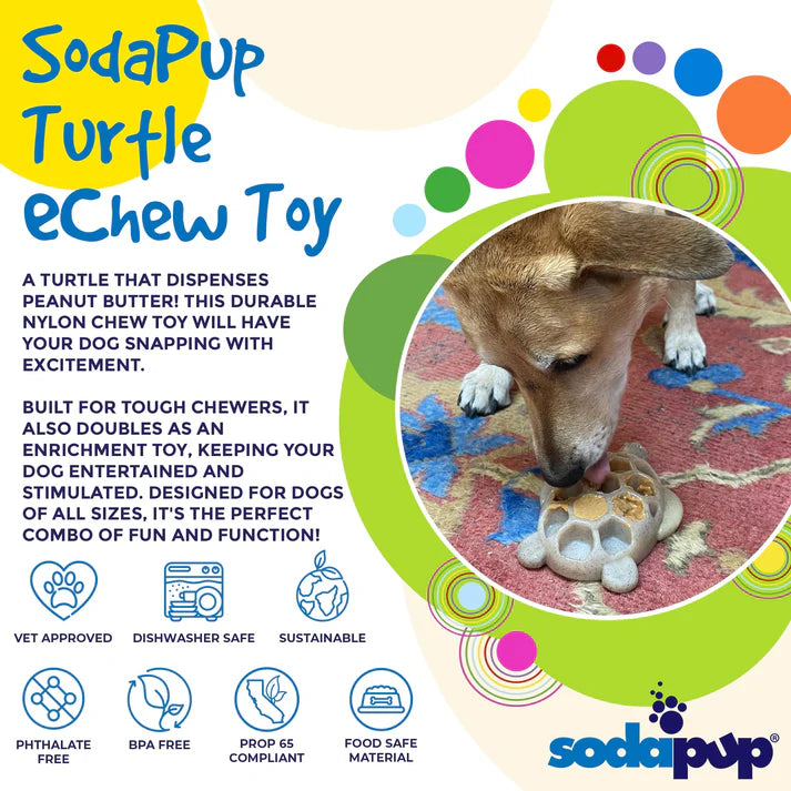 Soda Pup Nylon Turtle Chew & Enrichment Toy