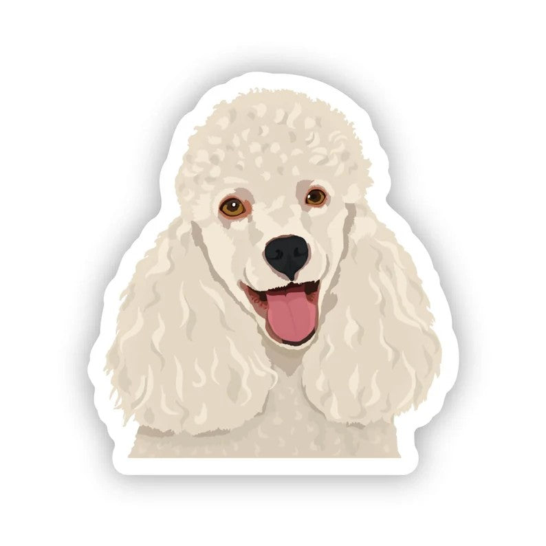Happy Sploot Designs Vinyl Sticker - White Poodle