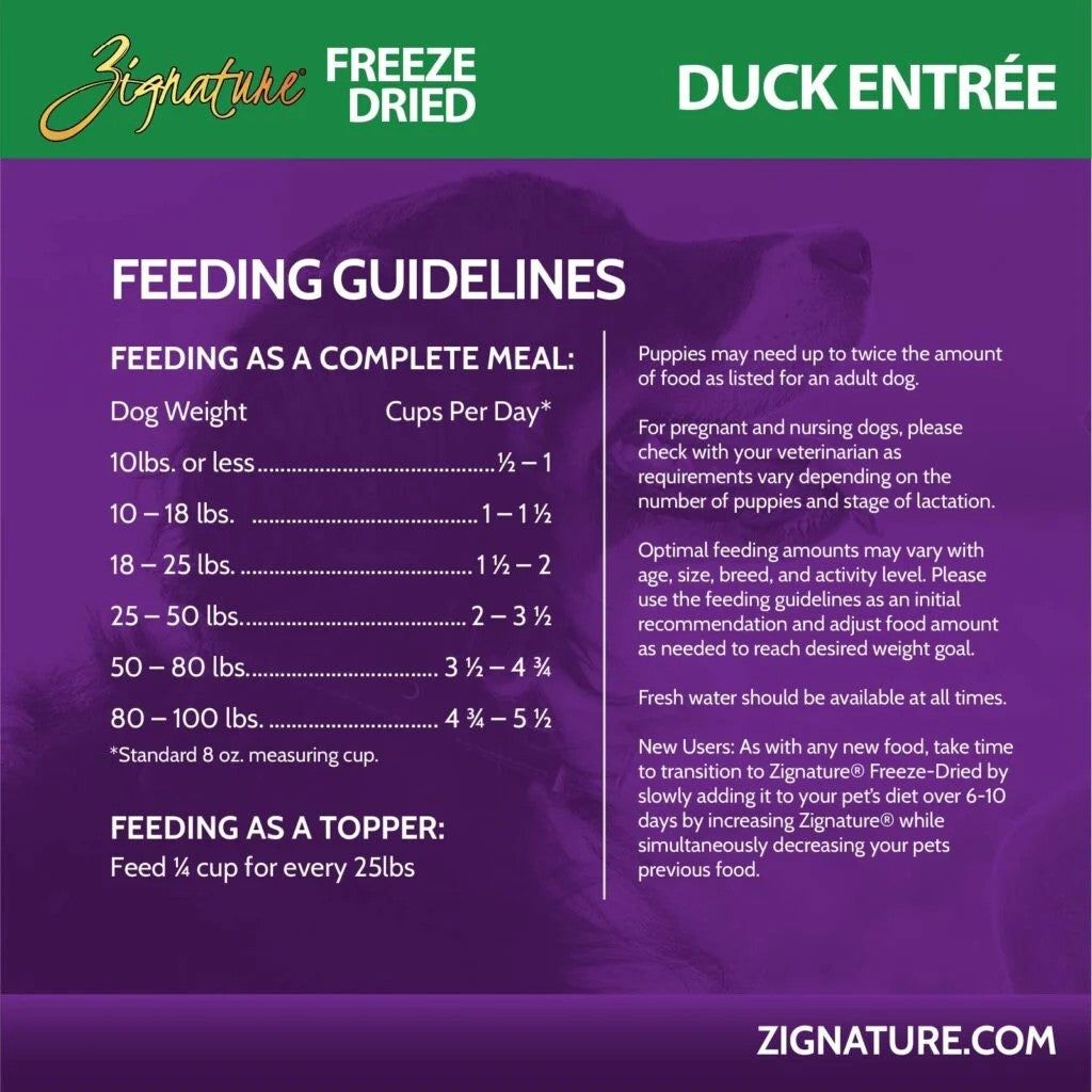Zignature Freeze-Dried Duck