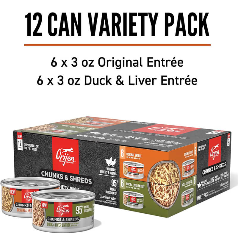 Orijen Chunks & Shreds 3oz Variety Pack
