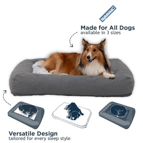 Tall Tails All-In-One Dog Bed Grey