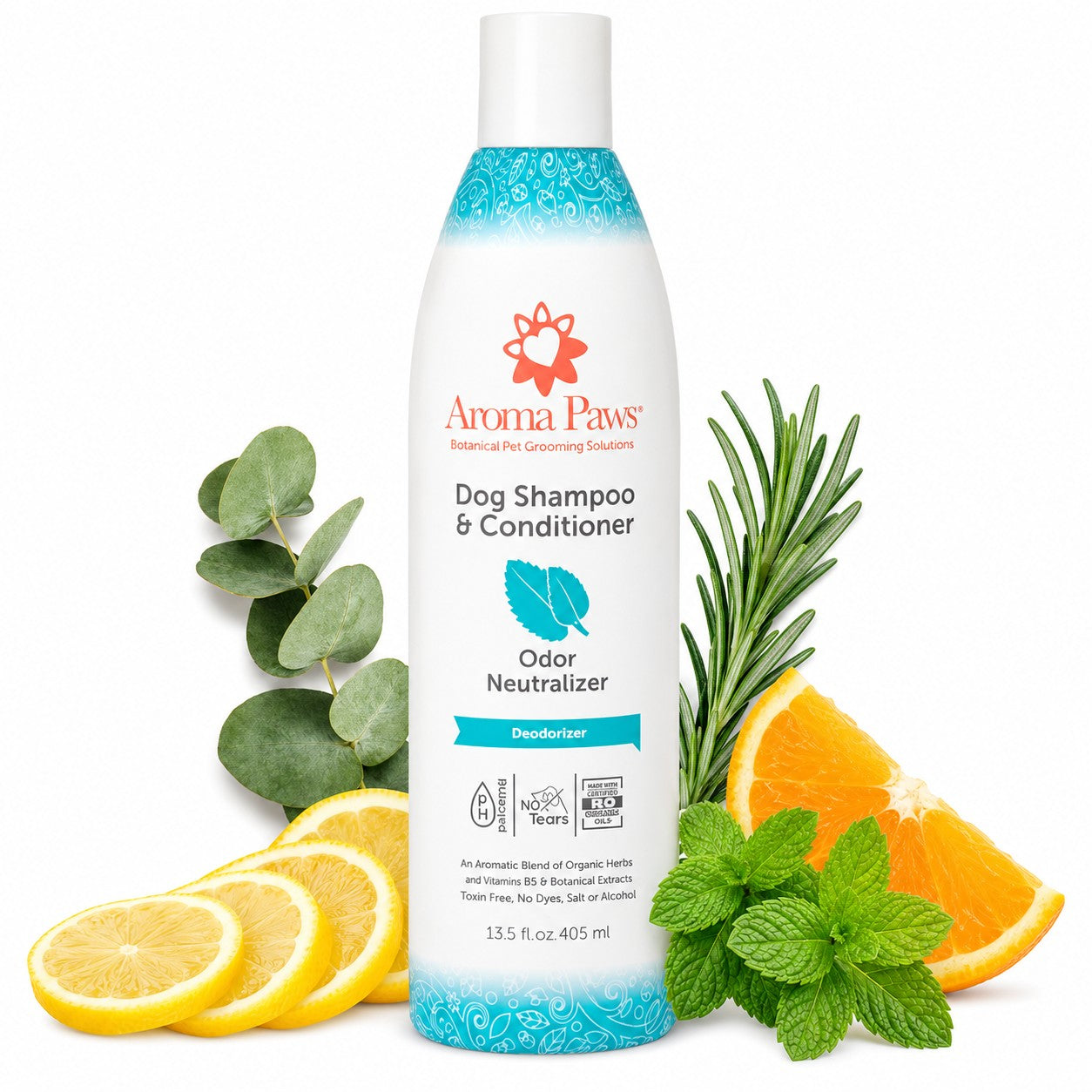 Aroma Paws Dog Shampoo Odor Neutralizer – Deodorizer Formula, 13.5 oz