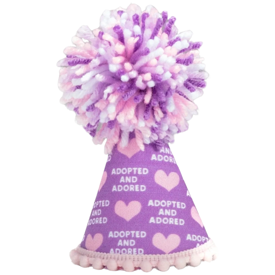 Pup Party Hat Adopted Purple