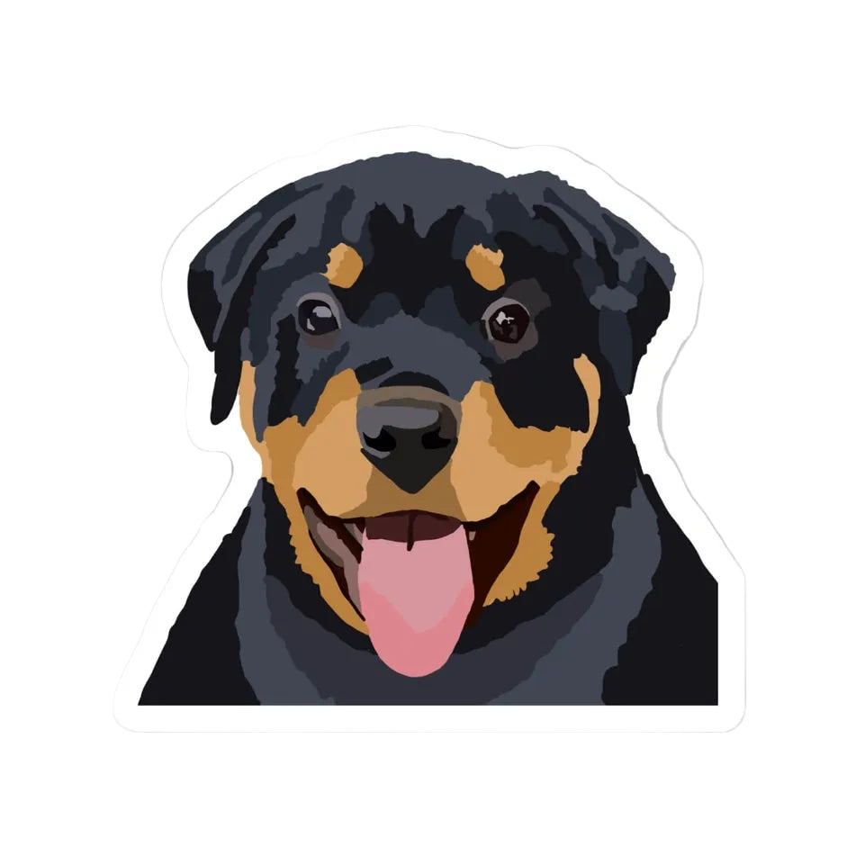 Happy Sploot Designs Vinyl Sticker - Rottweiler Puppy