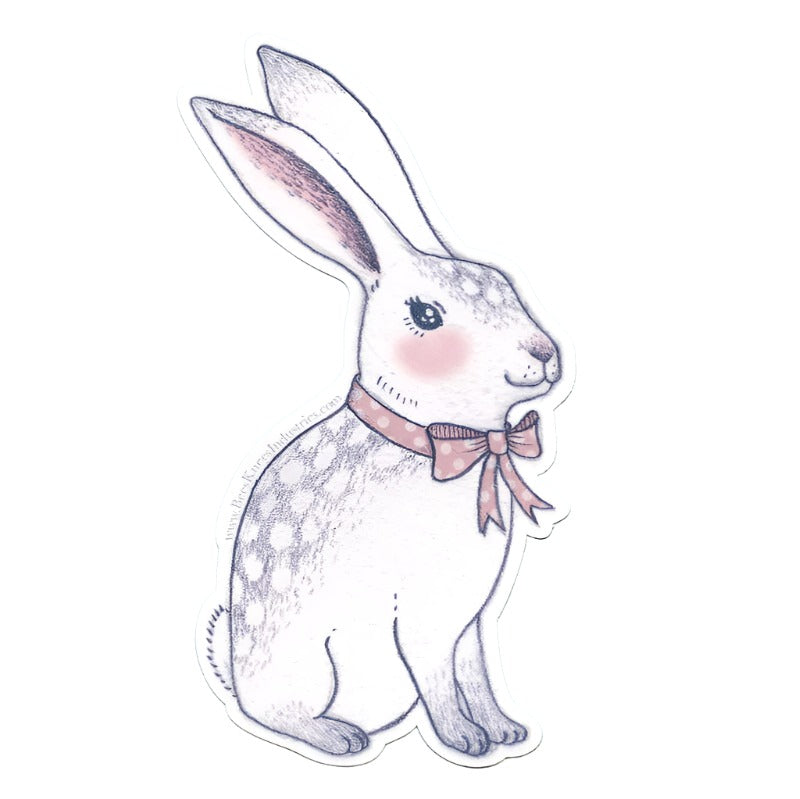 Bee's Knees Industries Bowtie Bunny Vinyl Sticker