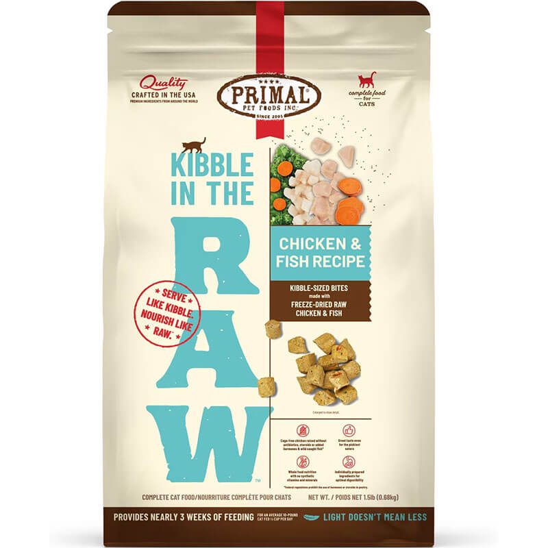 Primal Feline Kibble in The Raw Chicken & Fish