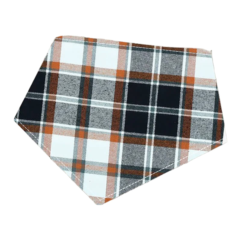 Bibby Bubby Flannel Bandana - Black Rust Plaid
