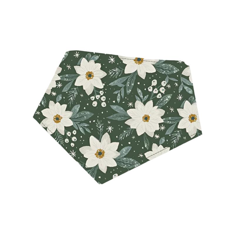 Bibby Bubby Bandana - Holiday Snow Floral