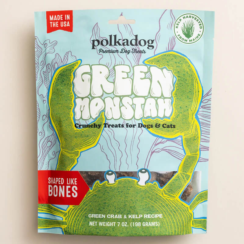 Polka Dog Green Monstah Bones