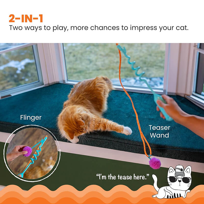 Catstages Cat-apult Spring Teaser Wand