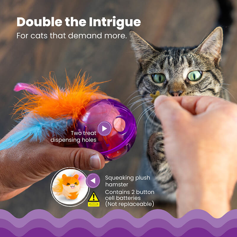 Catstages Hamster Ball Interactive Treat Stuffer Toy