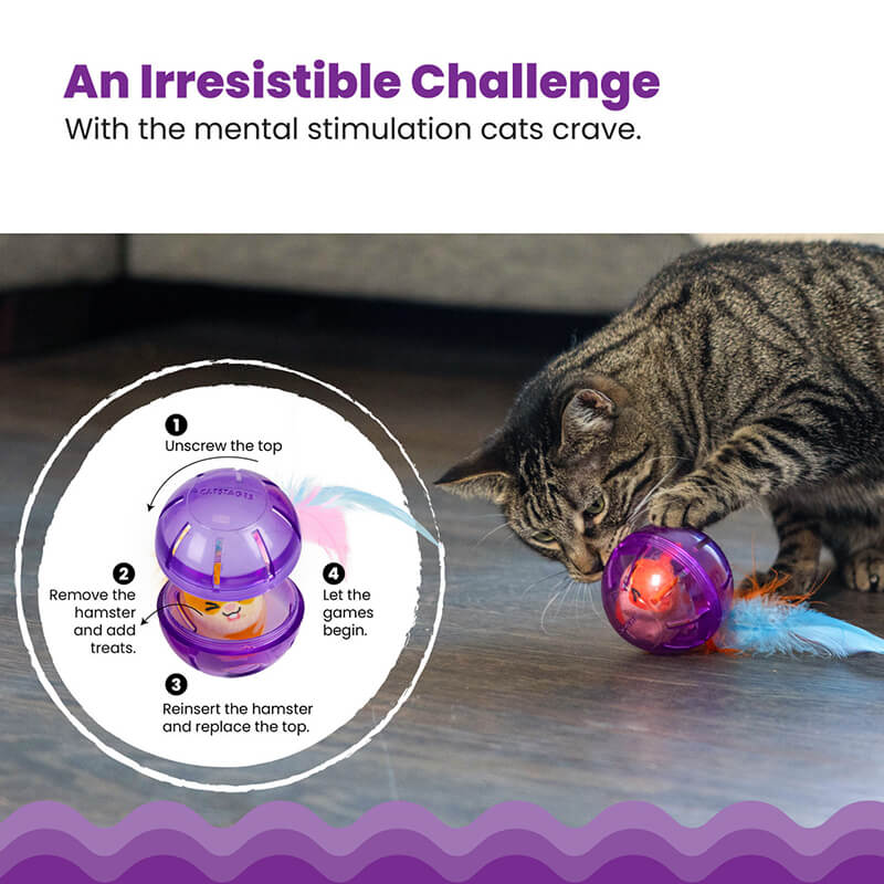 Catstages Hamster Ball Interactive Treat Stuffer Toy