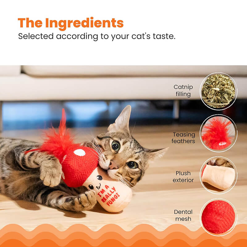 Catstages Mushroom Kicker Catnip Toy