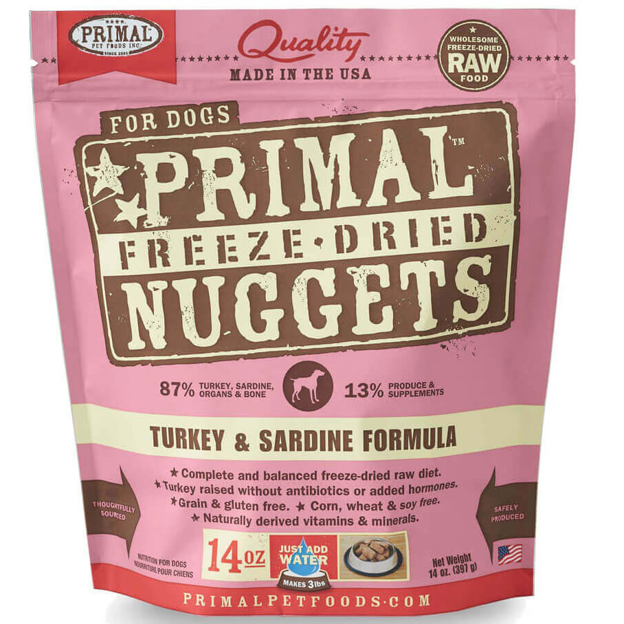 Primal Freeze Dried Turkey & Sardine Nuggets