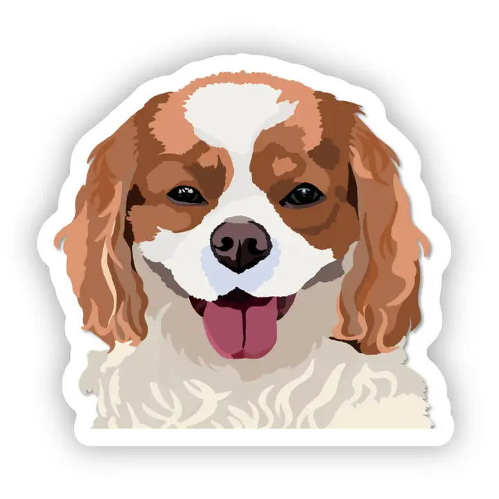 Happy Sploot Designs Vinyl Sticker - Cavalier King Charles Spaniel