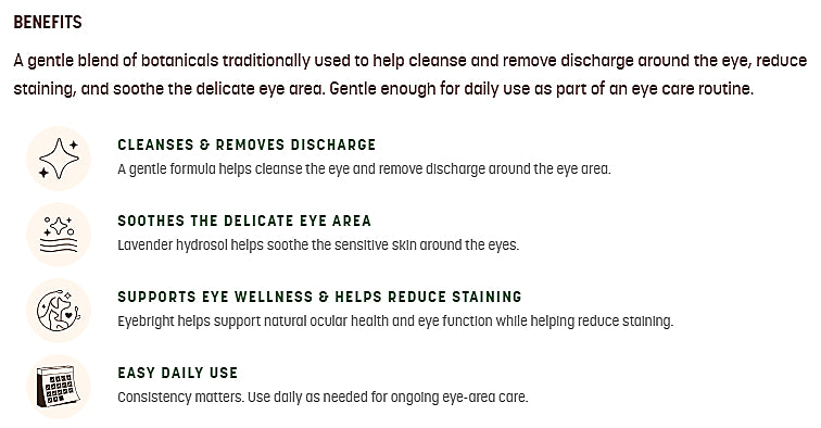 Earth Animal Clean Eyes Cleanser