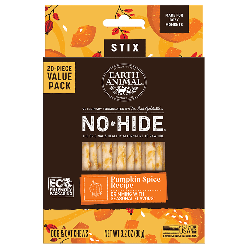 Earth Animal No-Hide Sticks Pumpkin Spice