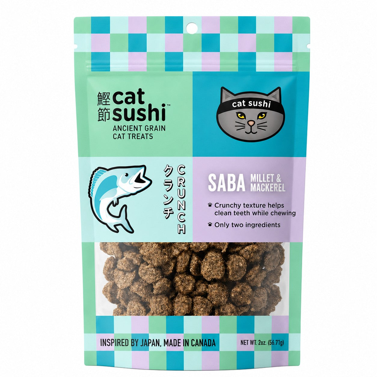 Earthly Cat Sushi Crunchy Millet & Saba Mackeral Treats