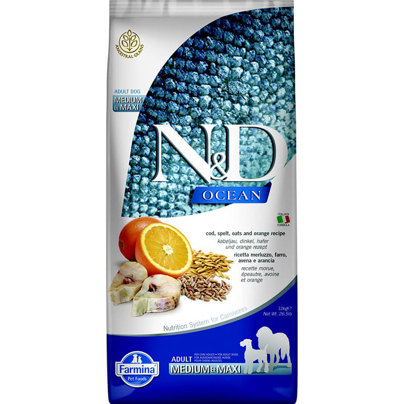 Farmina N&D Ocean Ancestral Grains Cod & Orange Adult