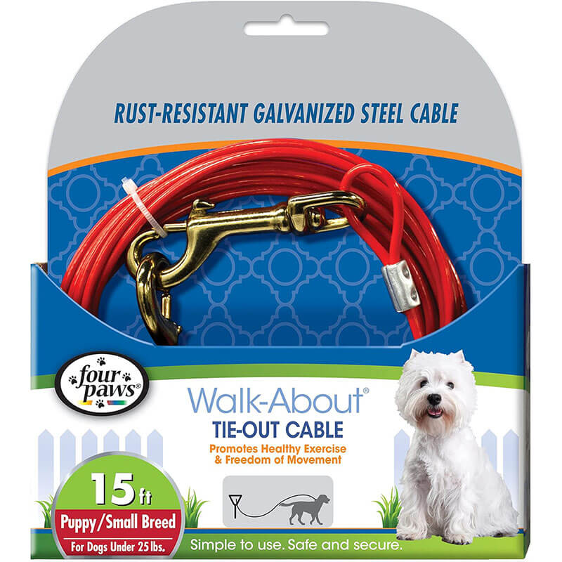 Four Paws Walk About Tie Out Cable Puppy