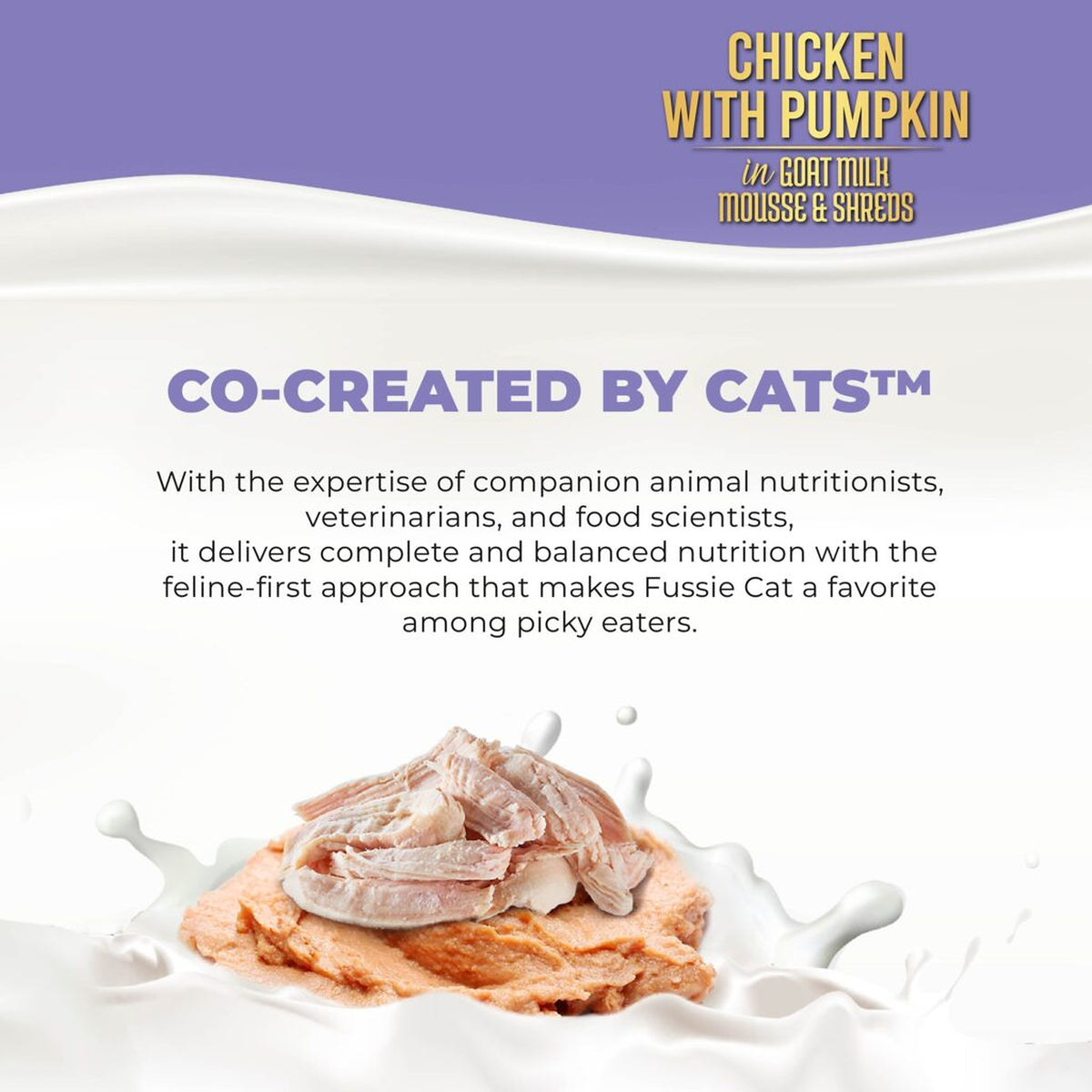 Fussie Cat Kitten Chicken & Pumpkin in Goat Milk