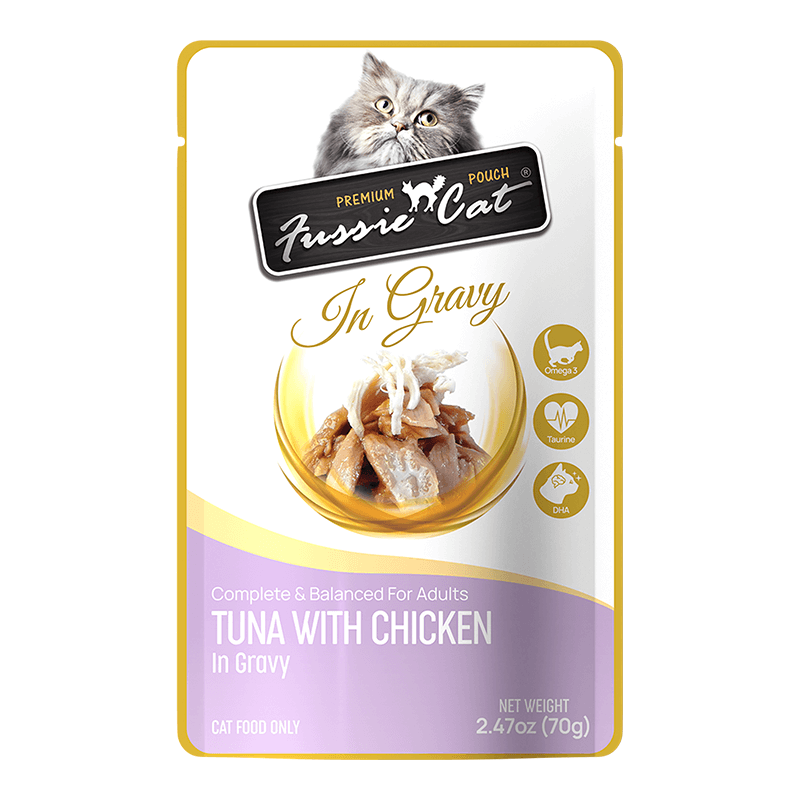 Fussie Cat Pouch Tuna & Chicken in Gravy