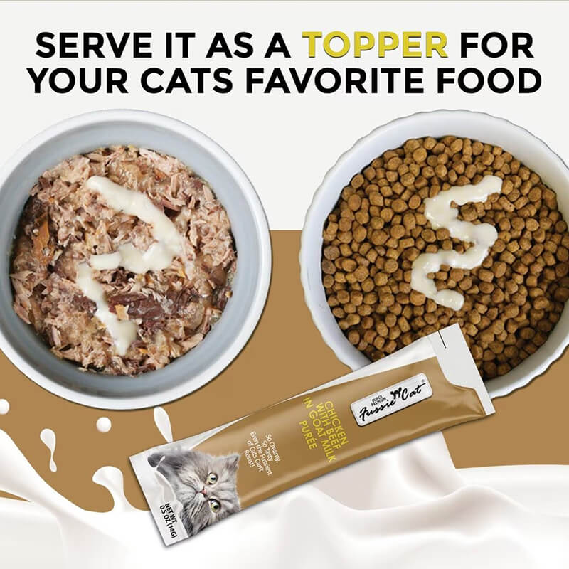 Fussie Cat Puree in Goat Milk Chicken & Beef